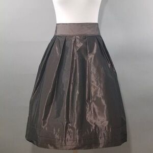 Banana Republic Womens Sz 8 Metallic Brown Full Midi Skirt